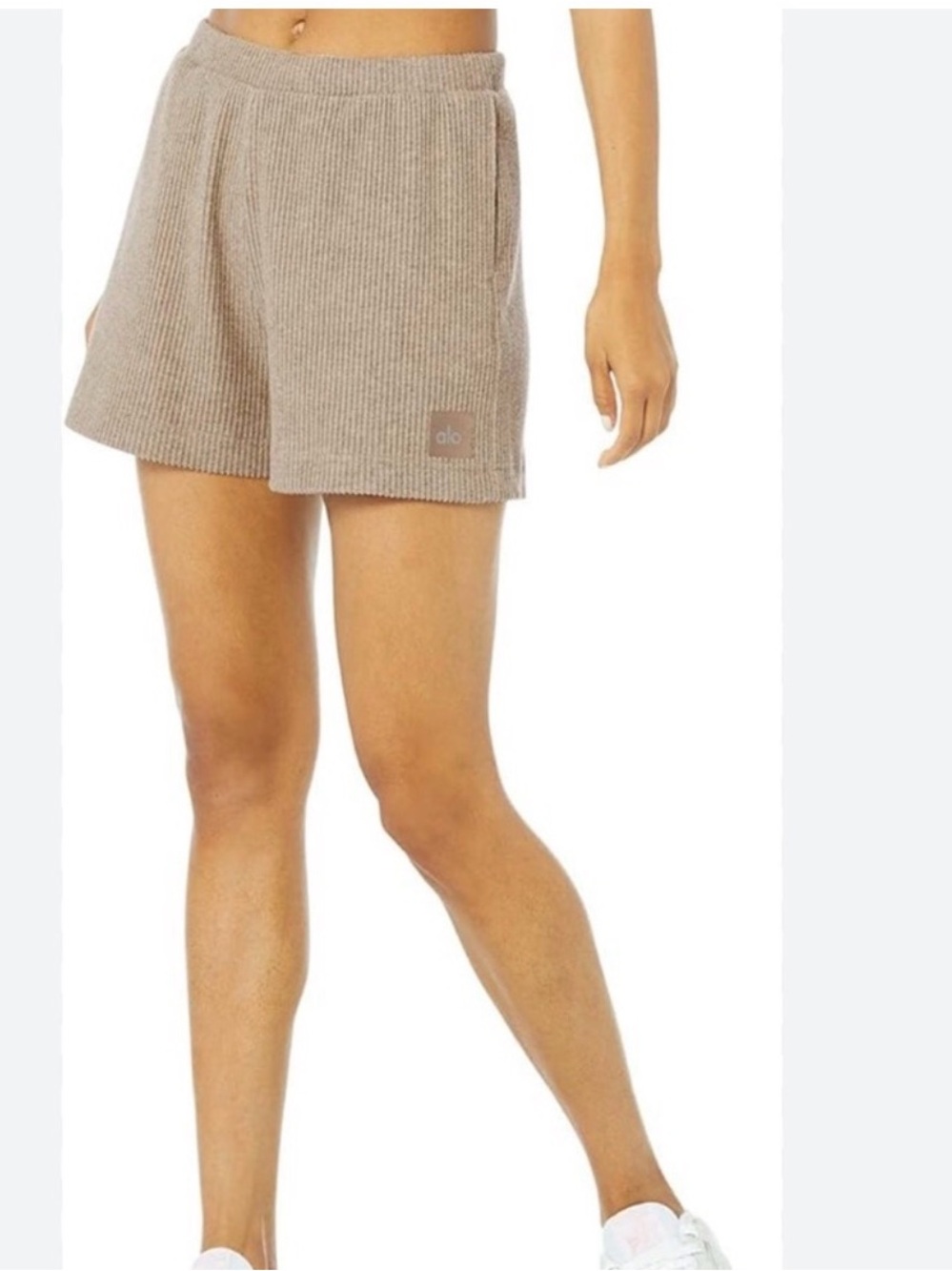 EUC ALO Women’s Muse short, size small (tag removed), Taupe